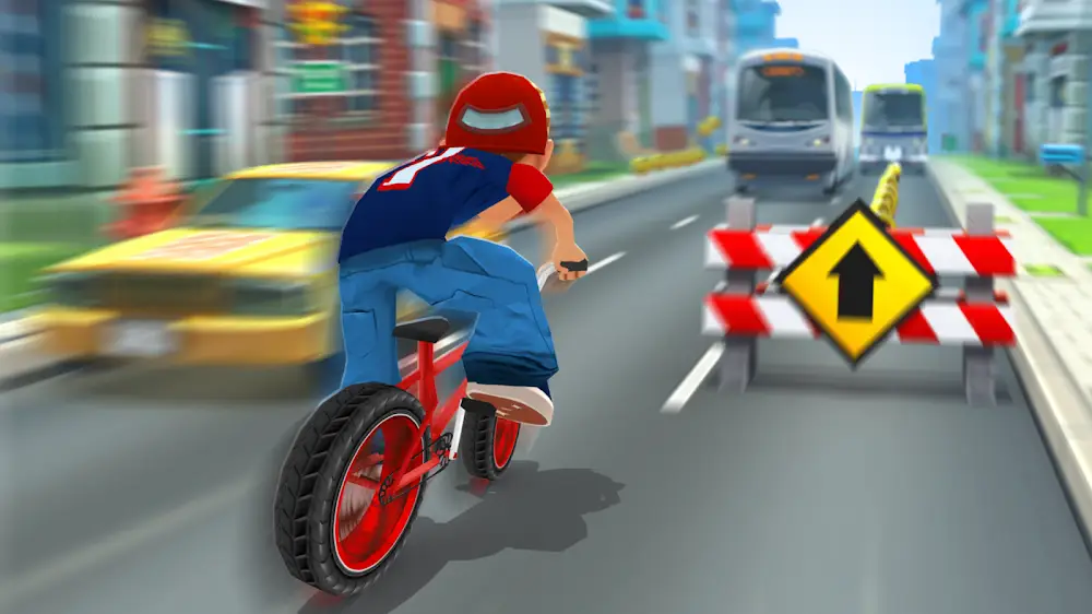 Przejazd przez tunel w grze Bike Blast