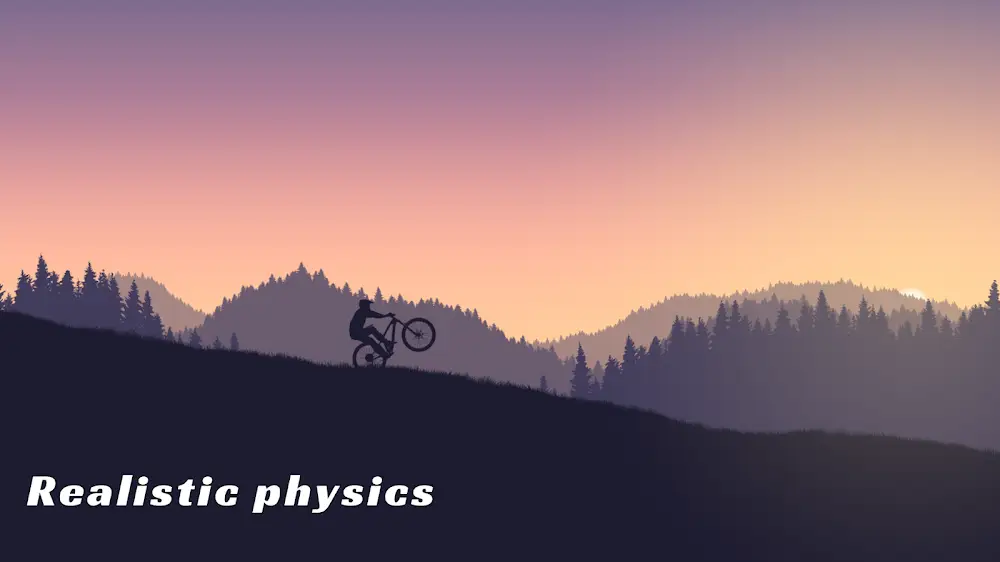 Rowerzysta na leśnej przeszkodzie w grze Mountain Bike Xtreme