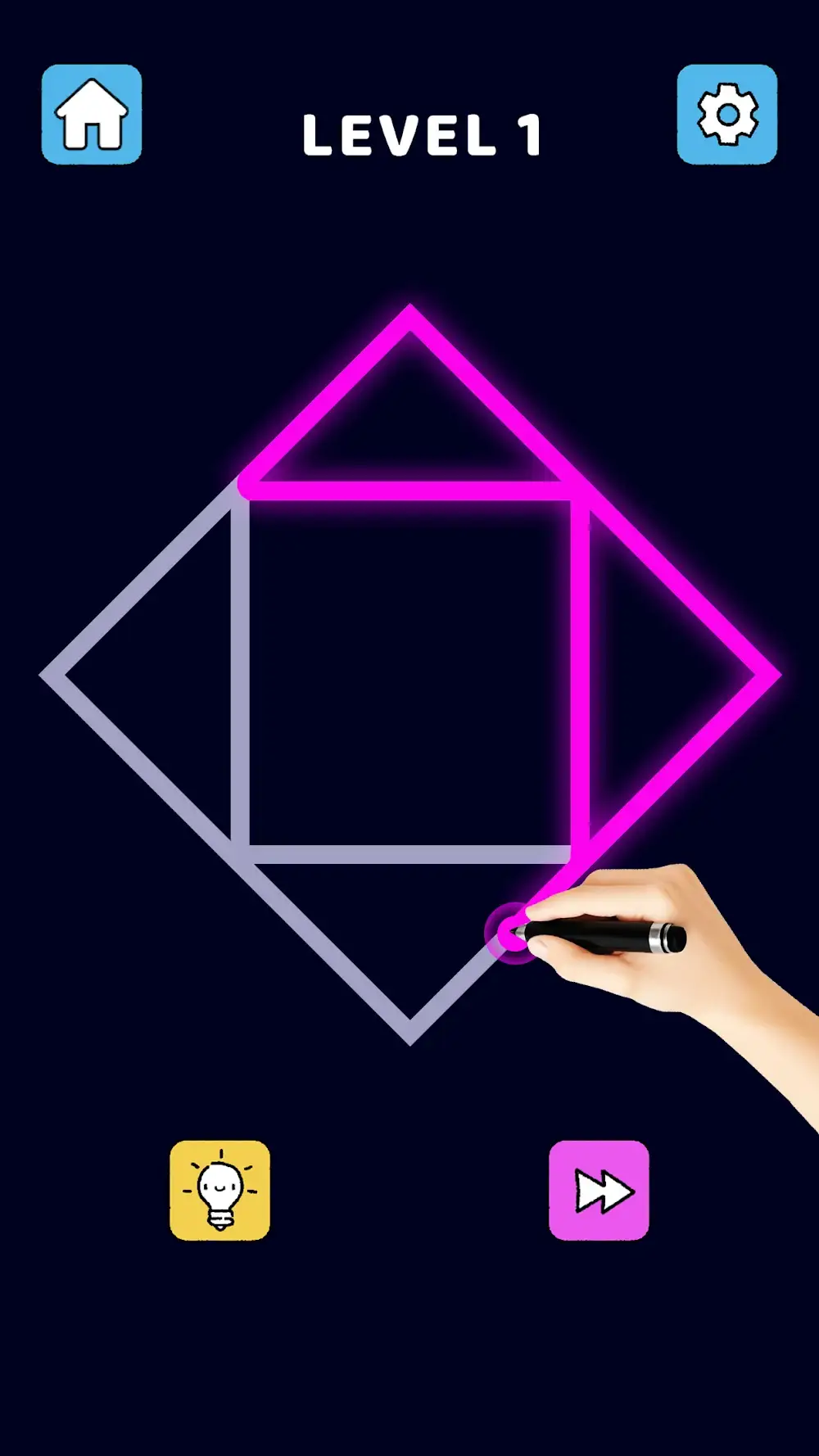 Wzór do odrysowania w grze Single Line Puzzle Drawing