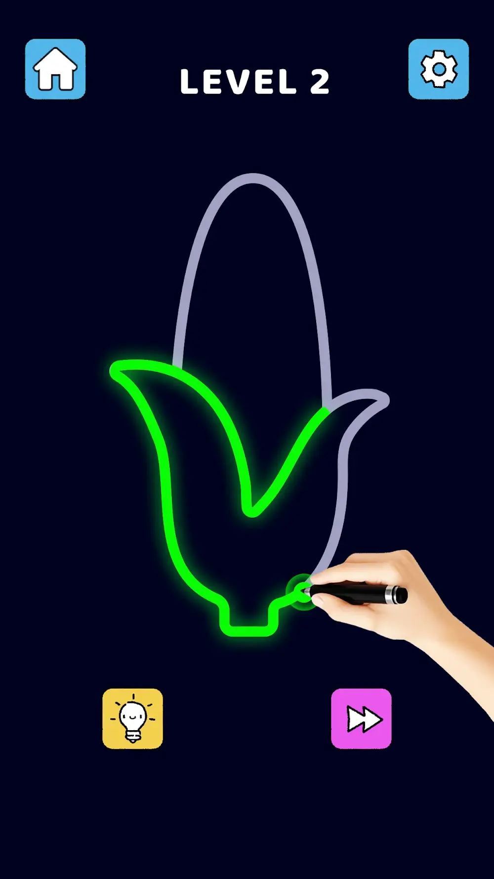 Większa plansza rysunkowa w grze Single Line Puzzle Drawing